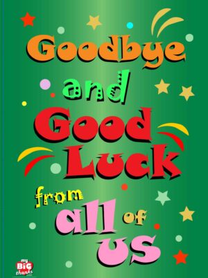 group ecard - farewell - goodbye and good luck